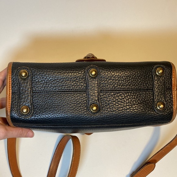 Vintage Dooney & Bourke All Weather Leather Essex Handbag USA pebbled black - Picture 3 of 14